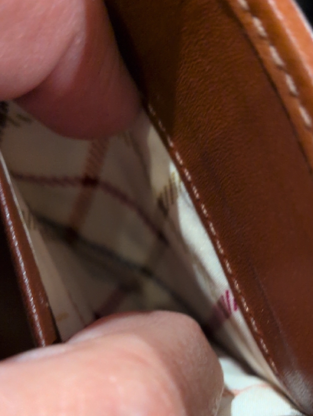 Coach Mini C Checkbook Cover With Tattersall Lining - Picture 7 of 10